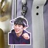 Llave de acrílico de doble cara con fondo blanco Pu canlie colgante para mochila soporte imagen periférica estilo igual a TikTok