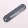 Peine para cejas de acero inoxidable en stock del fabricante, peine plantilla para estilizar la barba de hombre, herramienta de peine para barba mini portátil