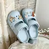 MDDSummer Retro Versátil Ámbar Mariposa Mary Jane Puntera Cerrada Zapatillas EVA Sandalias Ligeras Para Mujer Aumento Alto