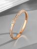 Pulsera Cuadrada de Acero Titanio Oro 18K Diamante Lujo Ligero Diseño Nicho Sentido Avanzado Celebridad de Internet Pulsera Exquisita Joyería de Otoño e Invierno
