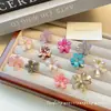 Mini Pinza de Garra Pequeña de Aleación con Flor de Verano Nueva Pétalo Pinza para el Cabello de Mujer Pinza para Flequillo Pinza Lateral para Cabello Rebelde Accesorios para el Cabello Mujer