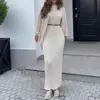Otoño 2023 nuevo europeo y americano Amazon transfronterizo comercio exterior moda popular estilo perezoso tejido vestido traje mujer