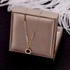 Numerais romanos Design de dupla face europeu e americano Internet Celebrity Necklace Titanium Steel Light Luxury Clavicle Chain Elegante Personalizado Jóias Colar Cadeia