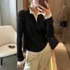 Suéter de Punto de Lana con Cuello en V Falso Dos Piezas para Mujer Estación Europea 2026 Otoño/Invierno Nuevo Estilo Europeo Moda Adelgazante Suéter Base