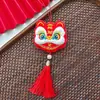 Nuevo Colgante de León Despertando de Dibujos Animados Estilo Chino Muñeca de Felpa con Borla Colgante para Bolso DIY Accesorios de Decoración para Festivales Venta al por Mayor