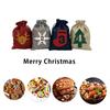Bolsa de Regalo de Navidad 2026 Calendario de Cuenta Regresiva Bolsa Colgante con 24 Números Tela de Fieltro Pegatinas Decoración de Adviento Navideño Bolsa de Arpillera
