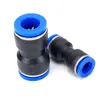 Conector Neumático Recto de Enchufe Rápido para Tubo de Aire Pu4/6/8/10/12/14/16Mm Plástico Unión a Tope Bidireccional