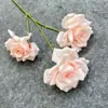 Flor Artificial Rosa Diamante de 3 Cabeças Flor de Seda para Casamento Arranjo de Casamento Decoração de Sala de Estar Flor Artificial em Formato de Rosa de Luxo Acessível