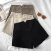 Shorts de lã de cintura alta para mulheres, outono e inverno 2026 novo estilo coreano ins estudante casual slim-fit versátil A-line boot shorts