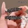 Pinza para el Cabello de Lazo con Pedrería de Alta Gama, Exquisita Pinza Lateral para Flequillo, Pinza de Pato para la Frente, Pasador para Mujeres