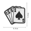 Pegatinas de Tela Lightning Nuevas Transfronterizas Sellos Bordados por Computadora Cartas de Póker Ropa con Diamantes Calcomanías de Moda Versátiles