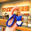Celebidade Cibernética Urso do Amor Carregando Bom Abate Correndo Pingente Desenho Animado Pingente Mochila de Menina Chaveiro Chaveiro Boneca Casal
