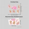 Brup Globos de Corazón Rosa Acuarela Oso Armario Pegatina de Pared Autoadhesiva Dormitorio Decoración del Hogar Pegatina de Pared Hs5551M