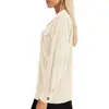 Amazon Transfronterizo Europeo y Americano Otoño e Invierno Nuevo Color Sólido Pana Solapa Cárdigan Holgado Casual Elegante Chaqueta Ropa para Mujer
