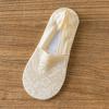 Calcetines de Barco Encaje para Mujer Finos Boca Baja Calcetines Invisibles Absorbentes de Sudor Transpirables Anticaída Silicona Antideslizante Calcetines Verano Corte Bajo