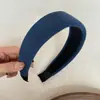 Faixa de Cabelo Coreana de Esponja com Aba Larga para o Início da Primavera, Estilosa e Versátil, Macia e de Alta Qualidade, Cor Sólida, Faz o Rosto Parecer Menor, Acessório de Cabelo