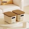 Caja de Almacenamiento Estilo Crema Caja de Almacenamiento Miscelánea Organizar Cesta de Almacenamiento de Plástico Dormitorio Ropa Interior Calcetines Caja de Almacenamiento Hogar