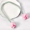 Cortina Colgante de Hilo Largo con Flores de Rosa Estilo Coreano, Fresca y Tridimensional Flor de Lazo Accesorios y Materiales para Mochilas y Ropa