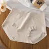 Ropa Interior de Encaje Jacquard Francés para Mujer, Transpirable y Amigable con la Piel, Hecha de Seda de Morera Antibacteriana 7A, Braguitas Sin Costuras de Lujo Ligero de Cintura Media