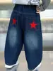 Calça jeans de outono para meninos, calça infantil estilosa e da moda, 2026 nova calça casual curva estilosa para meninos de primavera e outono