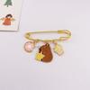 Broche de Liga de Óleo de Capivara Fivela Decorativa Broche com Pino Fixo Distintivo Acessórios para Bolsa Fivela de Cintura Dobrável