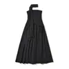 25065-25 Novo Estilo de Verão Estilo Europeu e Americano Gola de Uma Alça Costas com Tiras Tubo na Cintura Vestido Saia Longa Vestido Feminino
