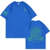 Comercio Exterior Camiseta de Manga Corta para Pareja Pesada Americana Hombre Moda Talla Grande Algodón Verano Holgada Superior Logotipo Imprimible