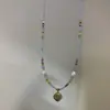 Nuevo collar de cuentas de piedra de rosa rosa estilo chino para mujer, nuevo modelo 2026, cadena para clavícula de lujo ligero de nicho de alta gama, venta al por mayor