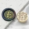 Sello de Cera con Sello de Cabeza Serie de Letras Barrocas 2.5cm Cabeza de Cobre 26 Letras Inglesas para Sello de Sellado de Diario