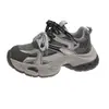 Zapatillas Deportivas Paris Dad de Doble Correa para Mujer 2025 Nuevas Suela Gruesa Aumentadoras de Altura Retro Versátiles Ligeras Casuales