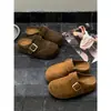 Mules Cerrados Estilo Birkenstock Tallados Vintage Otoño 2026 para Mujer, Zapatos Nuevos Slip-On para Mujer, Pantuflas Perezosas de Suela Gruesa