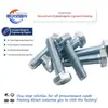 Pernos Hexagonales Externos Galvanizados Estándar Alemán Din933, Especificaciones de Pernos Hexagonales Grado 4.8, Acero al Carbono, Pernos Hexagonales Externos Galvanizados