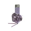 Laço Glitter Roxo Adequado para Capa de Celular Apple 17Promax Elástico de Cabelo Iphone16 15 Fofo 14/13
