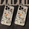 Funda para Teléfono Móvil Apple 16Promax Donut Kt Cat Iphone15 Dibujos Animados 13 Transparente 12 Funda Suave 11