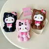 Funda para Teléfono Móvil de Dibujos Animados Linda Sentada Lazo Gato Kt Apple 17 16 Adecuada para 14/15Pro Max 13