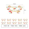 Novo em estoque Tema Arco-Íris Colorido Natal Festa de Aniversário Infantil Conjunto de Descartáveis Copo de Papel Prato de Papel