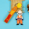 Llavero creativo de Son Wukong de Dragon Ball, colgante de muñeco de dibujos animados, pegamento suave, accesorios para coche, llavero para bolso, colgante pequeño
