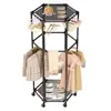 Secador de Roupas Hexagonal de Segunda Geração com Bolsos de Rede, Secador de Roupas Doméstico de Chão, Cabide de Roupas Rotativo, Rack de Armazenamento para Quarto