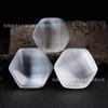 Cristal de yeso transparente natural de Marruecos piedra en bruto alas unicornio delfín mariposa Dios Sol gato en forma de cuenco piezas de tallado