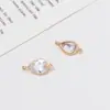 Cobre zircônia micro-cravada geométrico redondo amor quadrado pingente pendente único pendente duplo acessórios de conexão para brincos pulseira DIY material