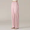 Pantalones Casuales Sueltos de Algodón Puro Color Sólido para el Hogar para Mujer Ropa de Exterior Primavera y Verano talla extra Pantalones Rectos para Mujer Pantalones de Pijama Cómodos y Transpirables