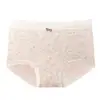 Calcinhas femininas de verão 100% algodão com forro de algodão, que moldam o quadril, com acabamento sexy em renda floral, cintura média, perna curta, calcinhas tipo triângulo femininas