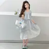 Vestido de Verano sin Mangas para Niña Estilo Nuevo Verano 2026 Ropa de Verano para Niños Dulce Estilo Coreano Niñas Grandes Falda Única Hermosa