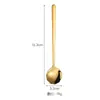 Acero Inoxidable 304 Cuchara Pequeña Cuchara Dorada para Café Cuchara para Postre Cuchara para Nido de Pájaro Cuchara para Miel Cuchara para Revolver Logo Personalizado