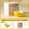 Taza de Té Kung Fu Pequeña Margarita Glaseado Amarillo Huevo Cerámica Flor Taza Juego de Té para el Hogar Taza de Maestro Color Bajo Esmalte Pintado a Mano Taza de Degustación