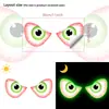 Comercio Exterior Halloween Ojos de Diablo Pegatinas que Brillan en la Oscuridad, Autoadhesivas sin Pegamento Patrón de Ojos Aterrador y Peculiar Pegatinas Decorativas