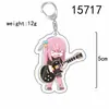 Colgante del anime "Bocchi the Rock!"Presentando a Bocchi-chan y Nika Nika, con expresiones geniales, adecuado para mochilas y como un llavero exquisito"