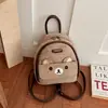 Mochila de Oso de Dibujos Animados Linda para Mujer 2026 Nueva Retro Estudiante Mochila Escolar Mochila Pequeña de Viaje Mochila