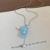 Collar de Perlas con Colgante de Oso Incrustado de Diamantes, Lujo Ligero y Sensación de Alta Gama, Estilo Personalizado y Juguetón, Cadena para Clavícula, Joyería de Nicho de Alta Gama