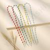 Fabricante transfronterizo de gafas con pequeñas cuentas de arroz, populares en Europa y América, con cadena colgante antideslizante y cordón para gafas de cristal de color sólido.
